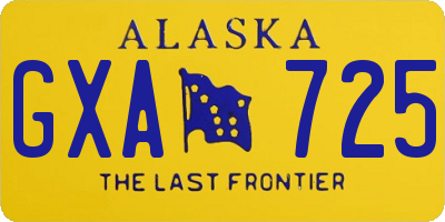 AK license plate GXA725