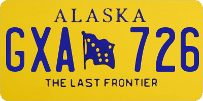 AK license plate GXA726