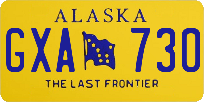 AK license plate GXA730