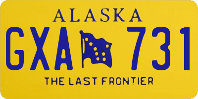 AK license plate GXA731