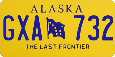 AK license plate GXA732