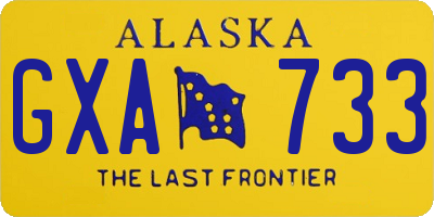 AK license plate GXA733