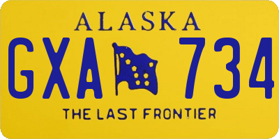 AK license plate GXA734