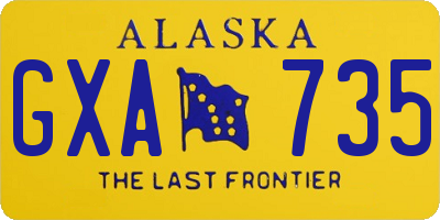 AK license plate GXA735
