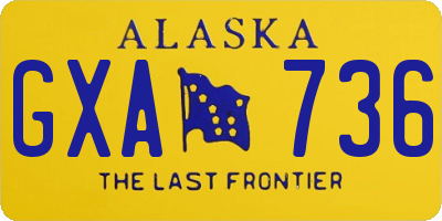 AK license plate GXA736