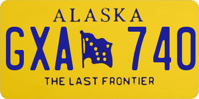 AK license plate GXA740