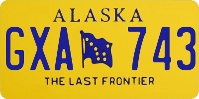 AK license plate GXA743