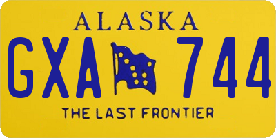 AK license plate GXA744