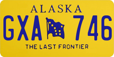 AK license plate GXA746