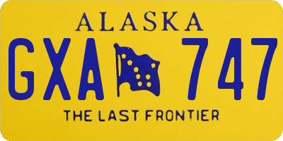 AK license plate GXA747