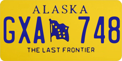 AK license plate GXA748