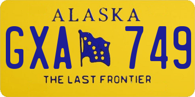 AK license plate GXA749