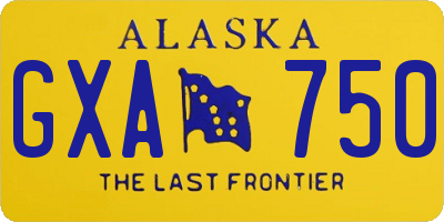 AK license plate GXA750