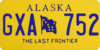 AK license plate GXA752