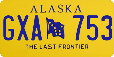 AK license plate GXA753