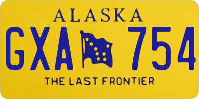 AK license plate GXA754