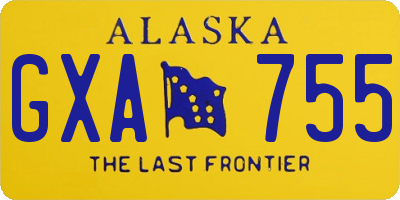 AK license plate GXA755