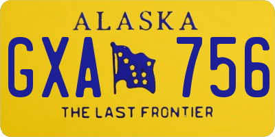 AK license plate GXA756