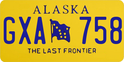 AK license plate GXA758