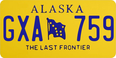 AK license plate GXA759