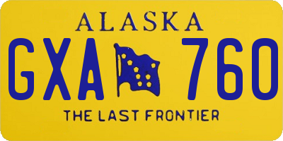 AK license plate GXA760