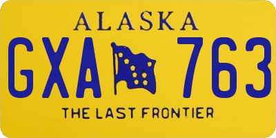 AK license plate GXA763