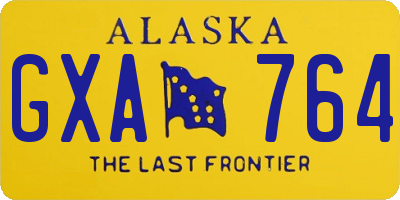 AK license plate GXA764