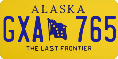 AK license plate GXA765