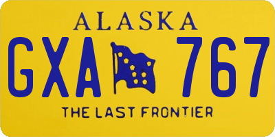 AK license plate GXA767