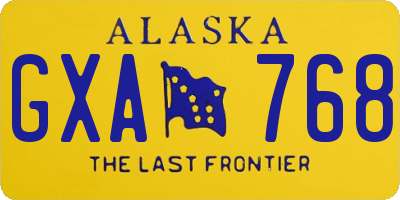 AK license plate GXA768