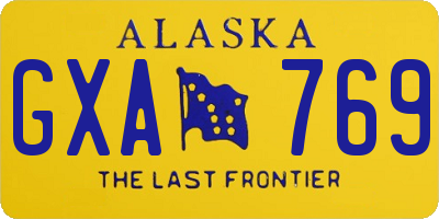 AK license plate GXA769
