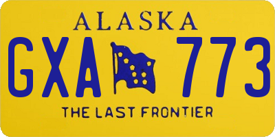 AK license plate GXA773