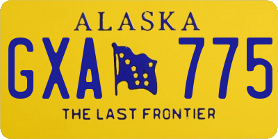 AK license plate GXA775