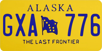 AK license plate GXA776