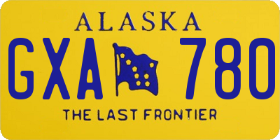 AK license plate GXA780