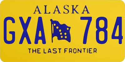 AK license plate GXA784