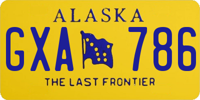 AK license plate GXA786