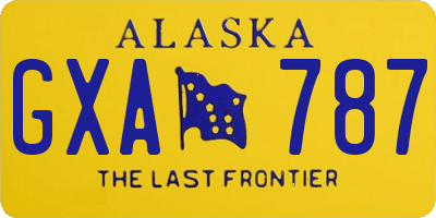 AK license plate GXA787