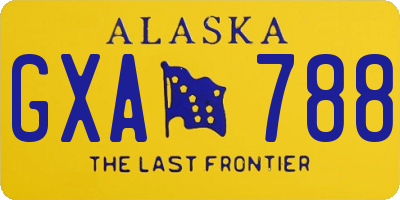 AK license plate GXA788