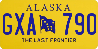 AK license plate GXA790