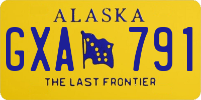 AK license plate GXA791