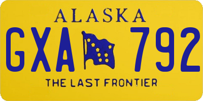 AK license plate GXA792