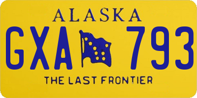 AK license plate GXA793