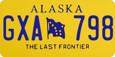 AK license plate GXA798