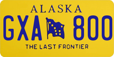 AK license plate GXA800