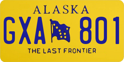 AK license plate GXA801