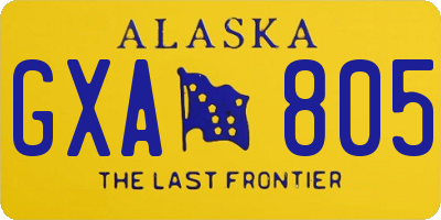 AK license plate GXA805