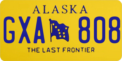 AK license plate GXA808