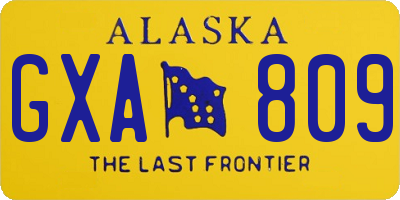 AK license plate GXA809