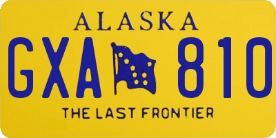 AK license plate GXA810